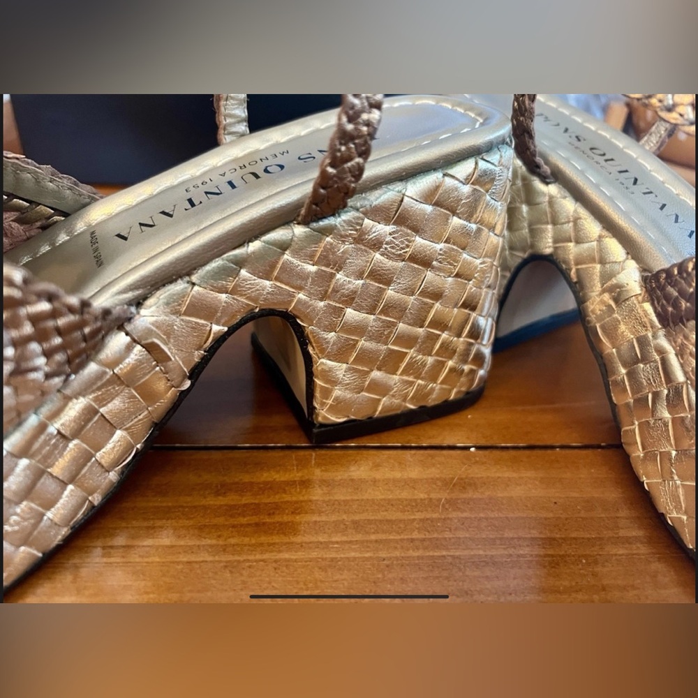 Pons Quintana Gold Metallic Braided Sandals New size 6 (37) - Picture 3 of 12